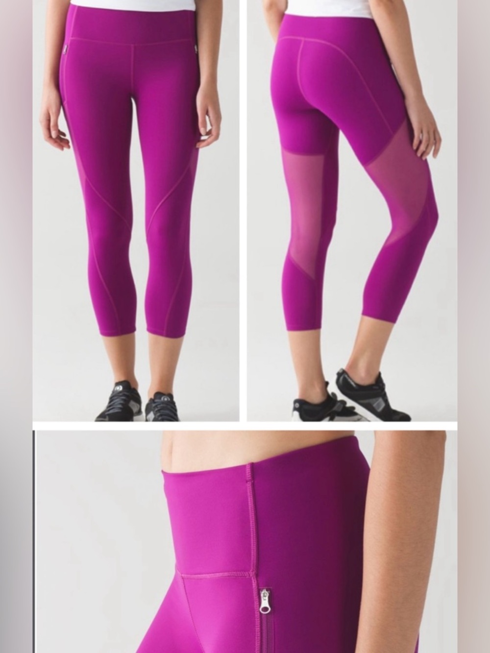 Lululemon Rush Hour Crop Mesh Leggings